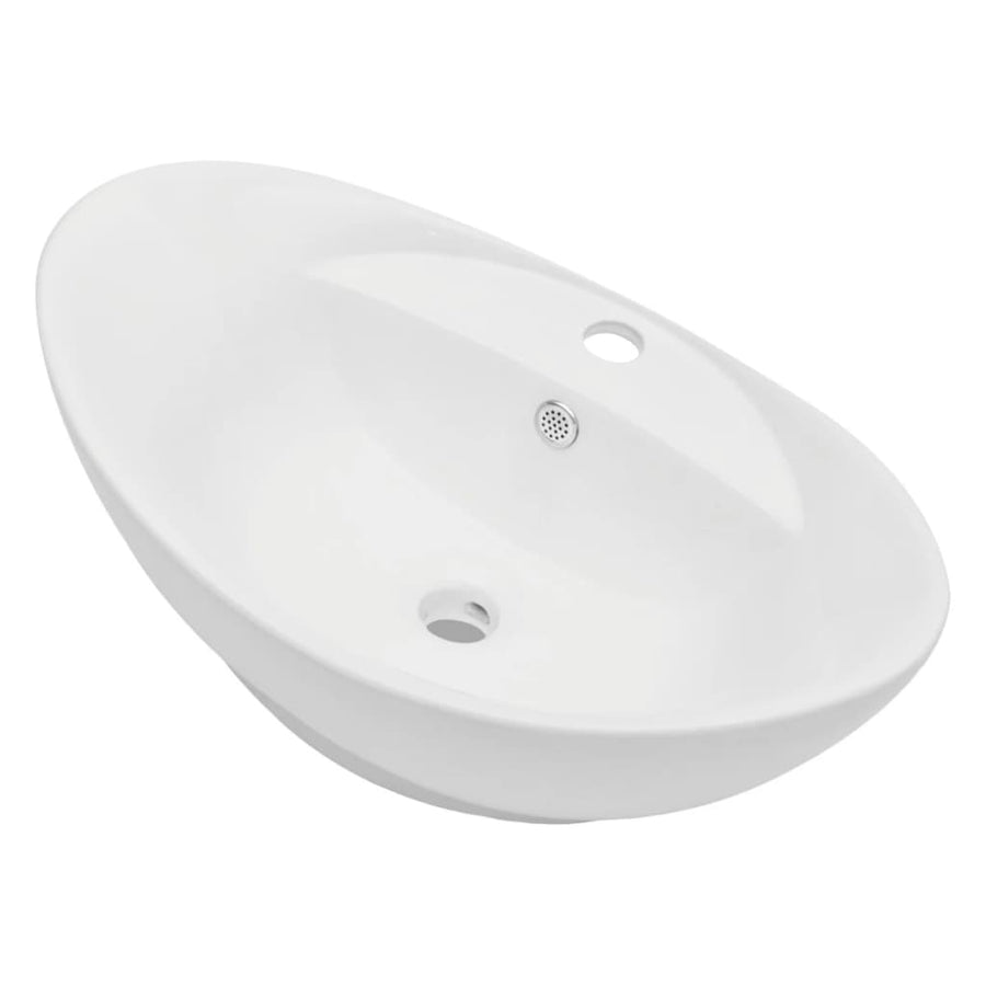 2-Delige Badkamermeubelset Keramiek Eikenkleurig 60 cm Bruin