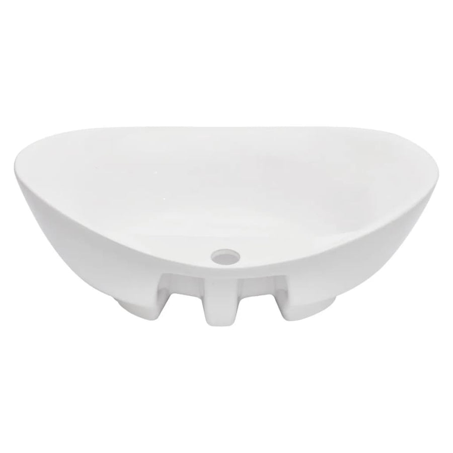 2-Delige Badkamermeubelset Keramiek Eikenkleurig 60 cm Bruin