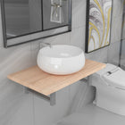 Badkamermeubelset 2-delig keramiek eikenkleurig 60x40x16.3 cm