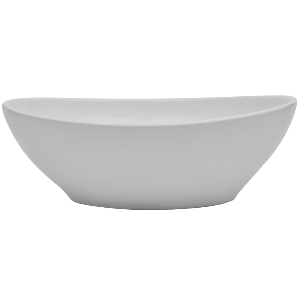 2-Delige Badkamermeubelset Keramiek Grijs 60 cm schap en 40 cm ovale wastafel