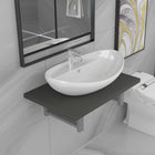 2-piece Ceramic Bathroom Vanity Set Grey