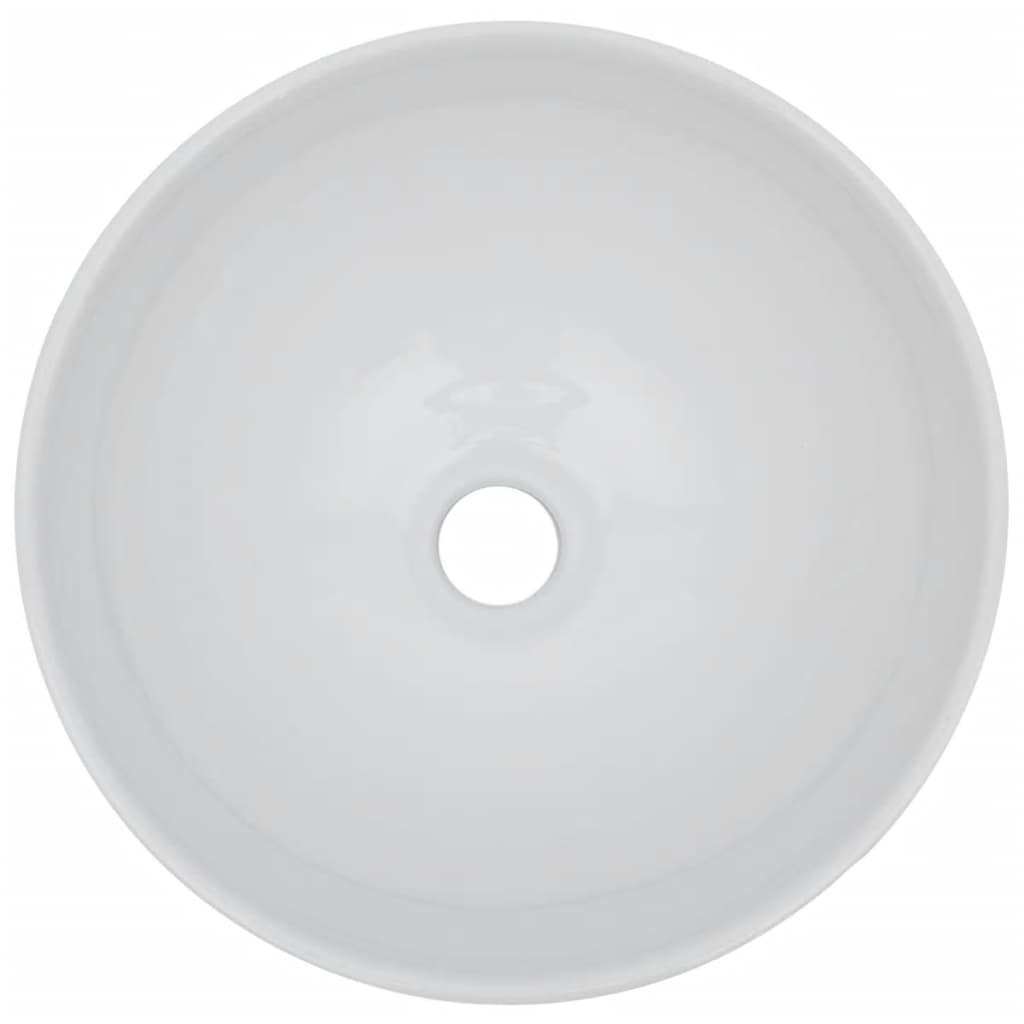 2-Delige Badkamermeubelset Keramiek Grijs 60 cm schap en 40 cm ronde wastafel