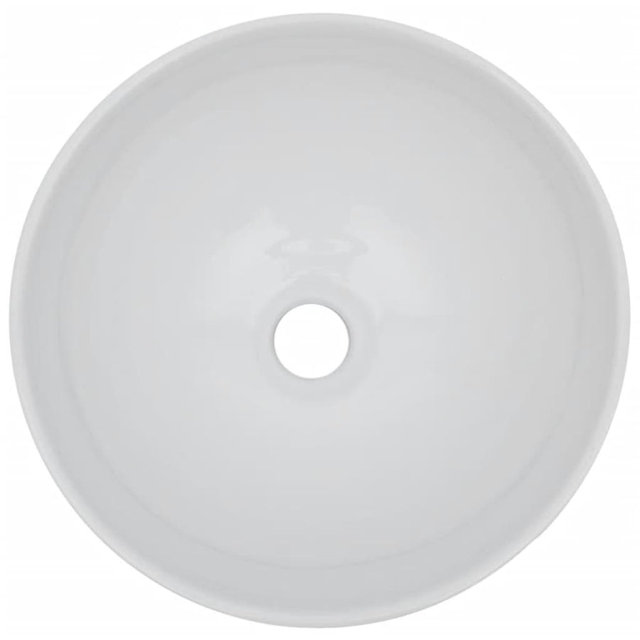 2-Delige Badkamermeubelset Keramiek Grijs 60 cm schap en 40 cm ronde wastafel