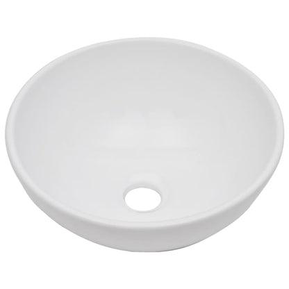 2-Delige Badkamermeubelset Keramiek Zwart 60 cm schap en 40 cm ronde wastafel