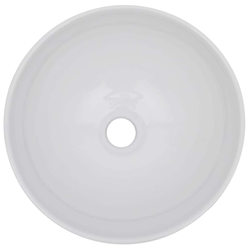 2-Delige Badkamermeubelset Keramiek Zwart 60 cm schap en 40 cm ronde wastafel