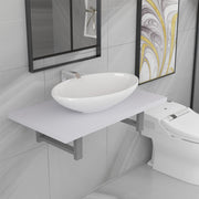 Badkamermeubelset 60 cm wit keramiek