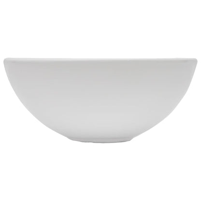 2-Delige Badkamermeubelset Keramiek Wit 60 cm schap en 40 cm ronde wastafel