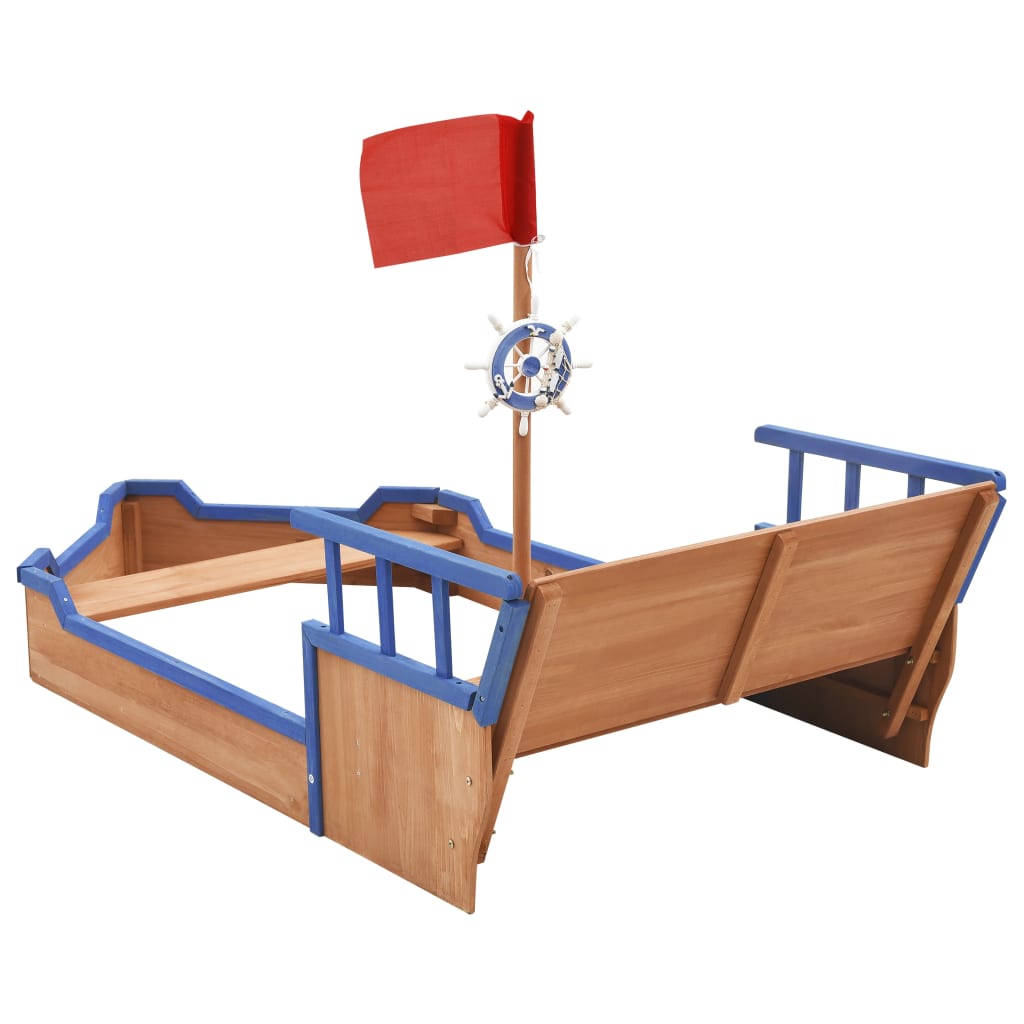 Zandbak Piratenschip 190X94,5X101 Cm Vurenhout