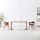 Dining chairs 2 pcs fabric and bent wood dark gray