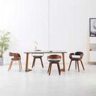 Eetkamerstoelen 4 st donkergrijs gebogen hout 49x51x70 cm