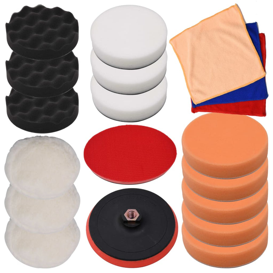 18-Delige Polijstpadset 150 Mm 150 mm (18 st)