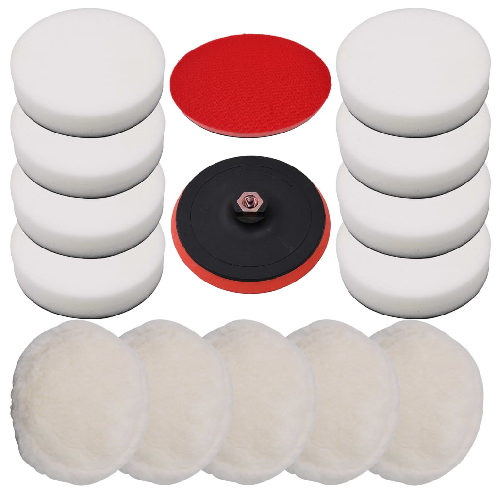 14-Delige Polijstpadset 180 Mm 180 mm (14 st)