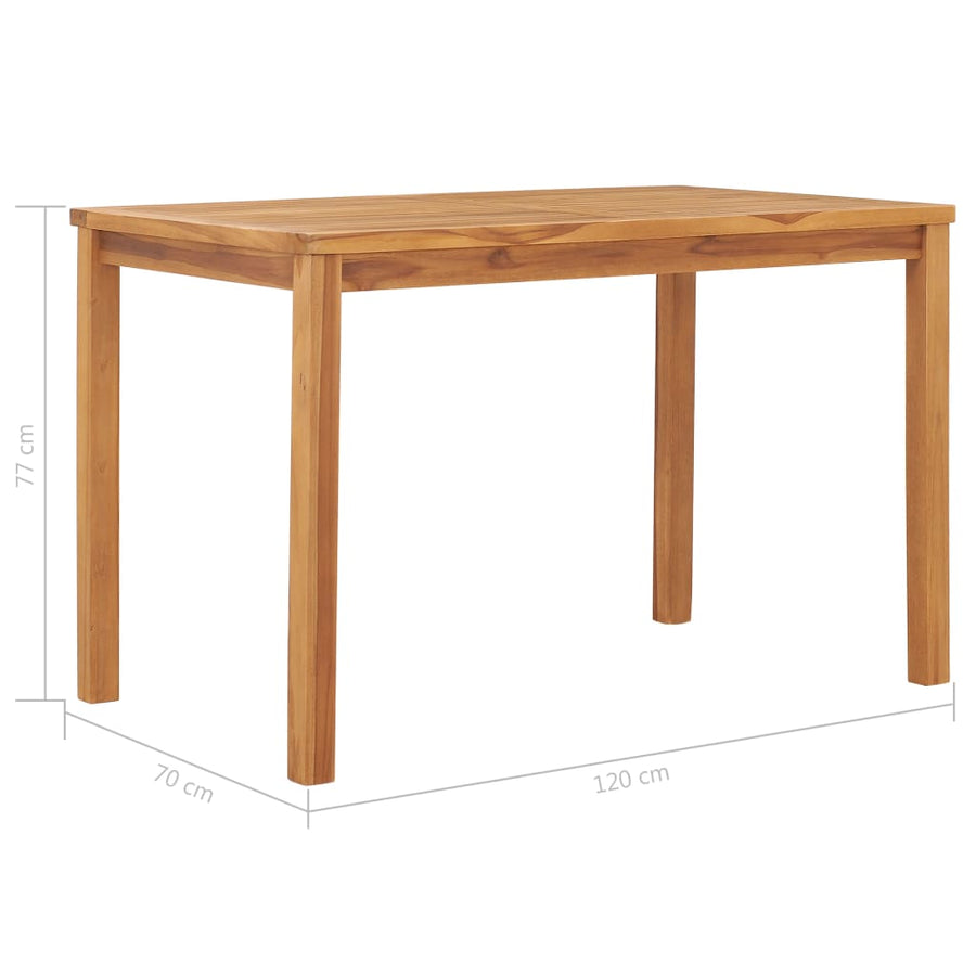 Tuintafel 120X70X77 Cm Massief Teakhout
