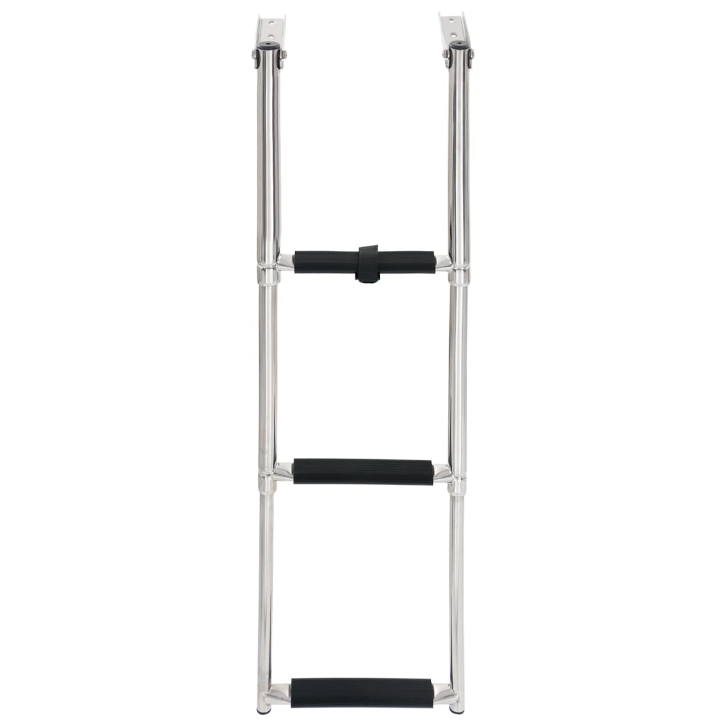 Boordladder Inklapbaar Met 3 Sporten Roestvrij Staal 28.3 x 87.9 cm