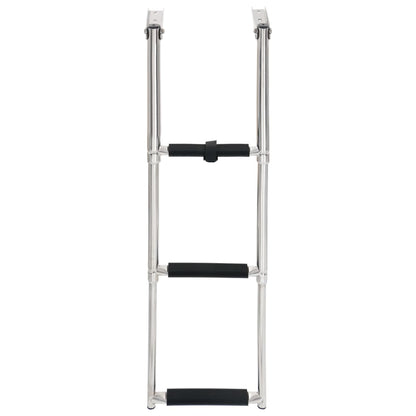 Boordladder Inklapbaar Met 3 Sporten Roestvrij Staal 28.3 x 87.9 cm