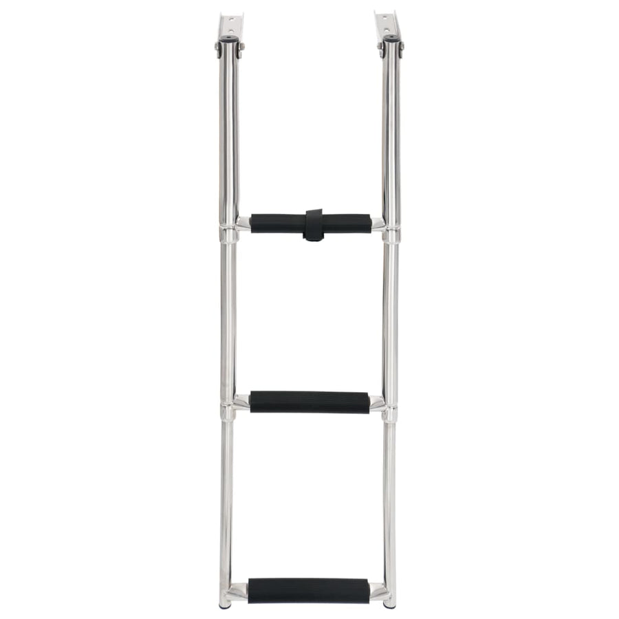 Boordladder Inklapbaar Met 3 Sporten Roestvrij Staal 28.3 x 87.9 cm