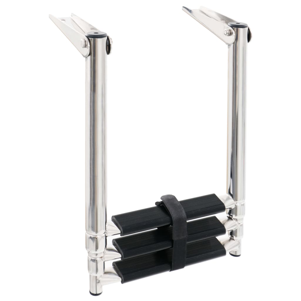 Boordladder Inklapbaar Met 3 Sporten Roestvrij Staal 28.3 x 87.9 cm