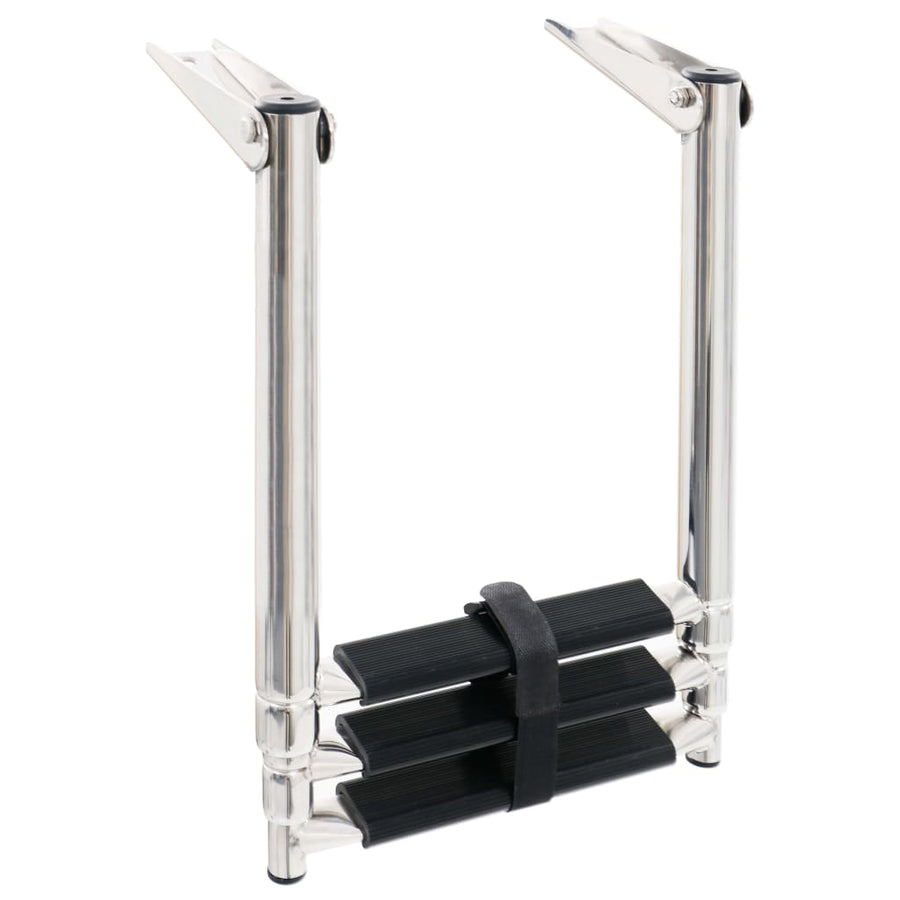 Boordladder Inklapbaar Met 3 Sporten Roestvrij Staal 28.3 x 87.9 cm
