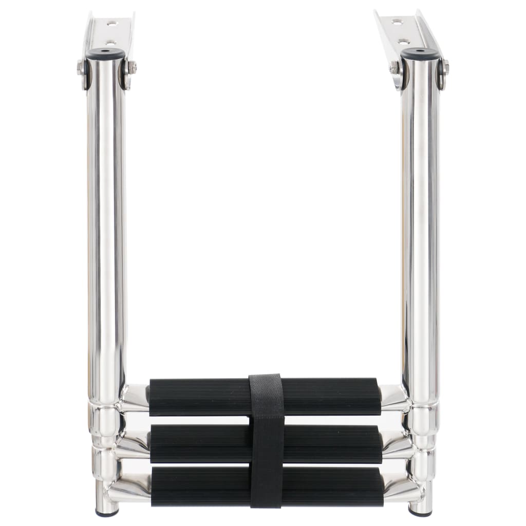 Boordladder Inklapbaar Met 3 Sporten Roestvrij Staal 28.3 x 87.9 cm