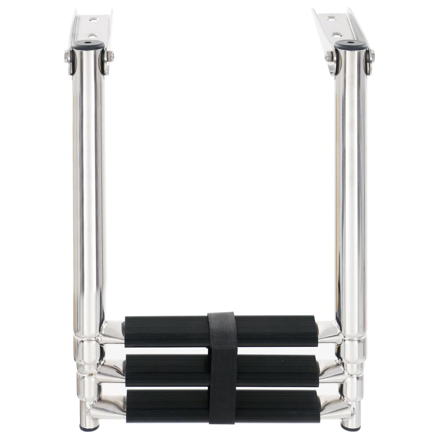 Boordladder Inklapbaar Met 3 Sporten Roestvrij Staal 28.3 x 87.9 cm