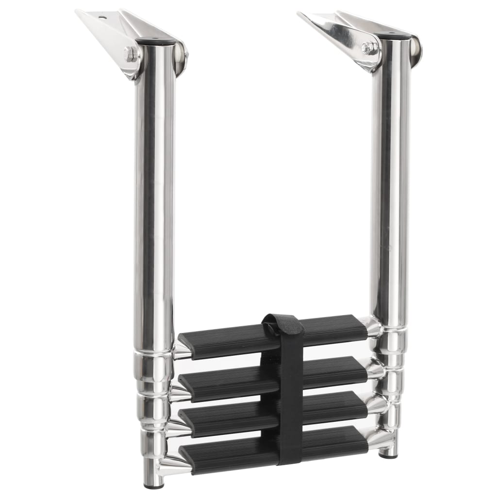 Boordladder Inklapbaar Met 4 Sporten Roestvrij Staal 28.3 x 115.6 cm