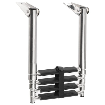 Boordladder Inklapbaar Met 4 Sporten Roestvrij Staal 28.3 x 115.6 cm