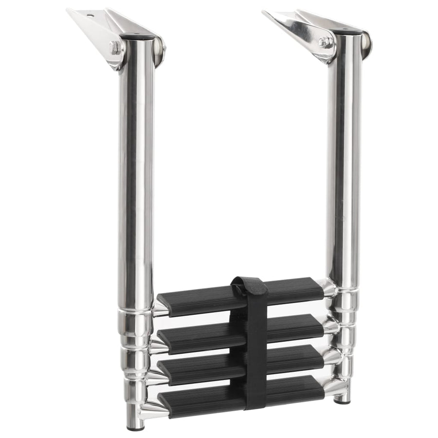 Boordladder Inklapbaar Met 4 Sporten Roestvrij Staal 28.3 x 115.6 cm