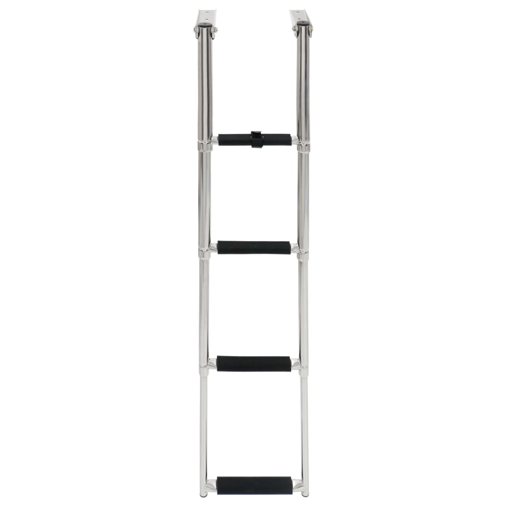 Boordladder Inklapbaar Met 4 Sporten Roestvrij Staal 28.3 x 115.6 cm