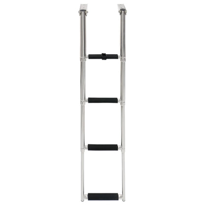 Boordladder Inklapbaar Met 4 Sporten Roestvrij Staal 28.3 x 115.6 cm