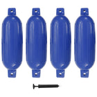 Bootstootkussens 4 stuks 58,5x16,5 cm blauw PVC