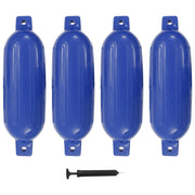 Bootstootkussens 4 stuks 58,5x16,5 cm blauw PVC