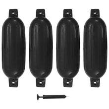 Bootstootkussens 4 St 58,5X16,5 Cm Pvc Zwart 58.5 x 16.5 cm