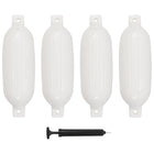 Boat fenders 4 pcs 58.5x16.5 cm PVC white