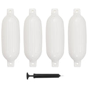 Boat fenders 4 pcs 58.5x16.5 cm PVC white
