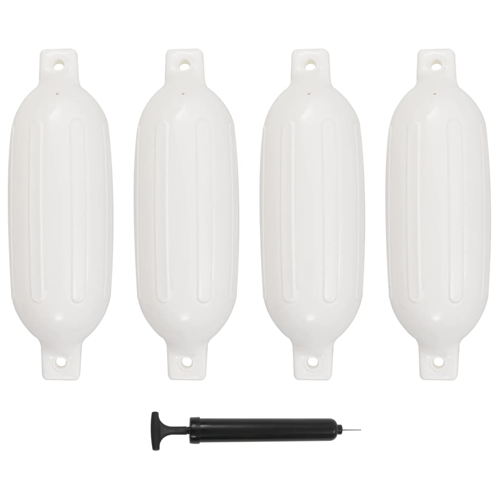 Bootstootkussens 4 St 58,5X16,5 Cm Pvc Wit 58.5 x 16.5 cm