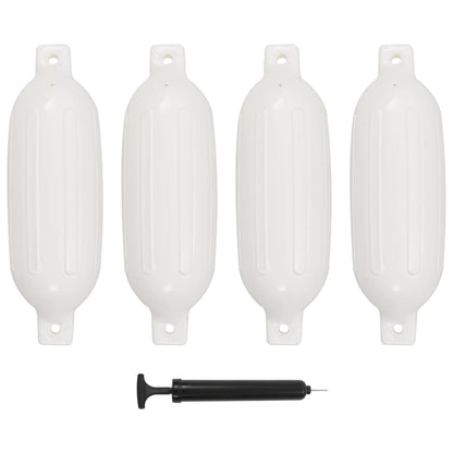 Bootstootkussens 4 St 58,5X16,5 Cm Pvc Wit 58.5 x 16.5 cm