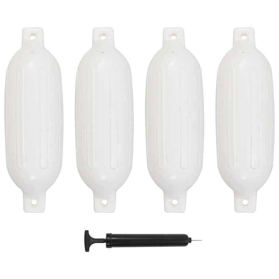 Bootstootkussens 4 St 58,5X16,5 Cm Pvc Wit 58.5 x 16.5 cm