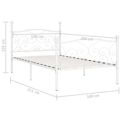 Bedframe Met Lattenbodem Metaal 100 x 200 cm