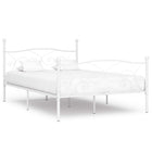 Bedframe metaal wit 120x200 cm lattenbodem
