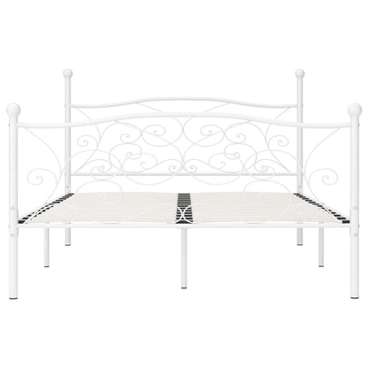 Bedframe Met Lattenbodem Metaal 120 x 200 cm Wit