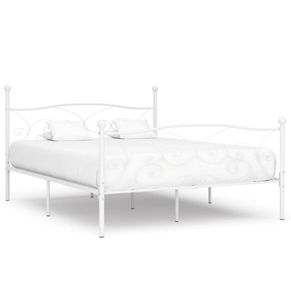 Bedframe Met Lattenbodem Metaal 180 x 200 cm Wit
