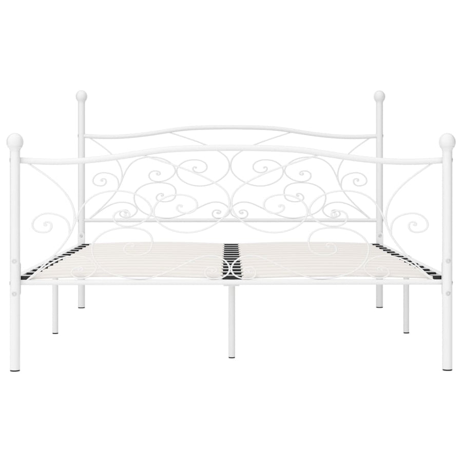 Bedframe met lattenbodem metaal wit 180x200 cm