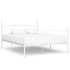 Bedframe metaal wit 200x200 cm