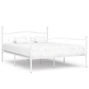 Bedframe metaal wit 200x200 cm