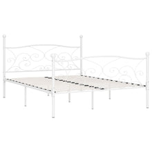 Bedframe Met Lattenbodem Metaal 200 x 200 cm Wit