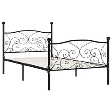 Bedframe Met Lattenbodem Metaal 90 x 200 cm Zwart