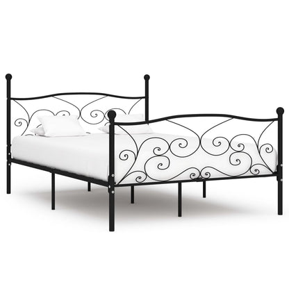 Bedframe Met Lattenbodem Metaal 120 x 200 cm Zwart