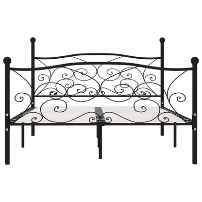 Bedframe Met Lattenbodem Metaal 120 x 200 cm Zwart