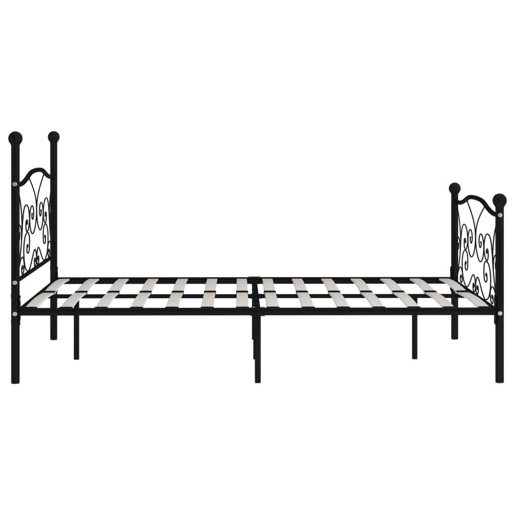 Bedframe Met Lattenbodem Metaal 140 x 200 cm Zwart