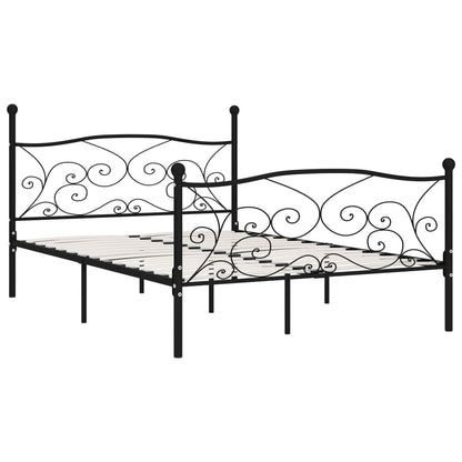 Bedframe Met Lattenbodem Metaal 160 x 200 cm Zwart